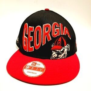 Georgia Bulldogs Spellout Snapback Cap Adjustable Hat New Era 9Fifty O/S NWOT